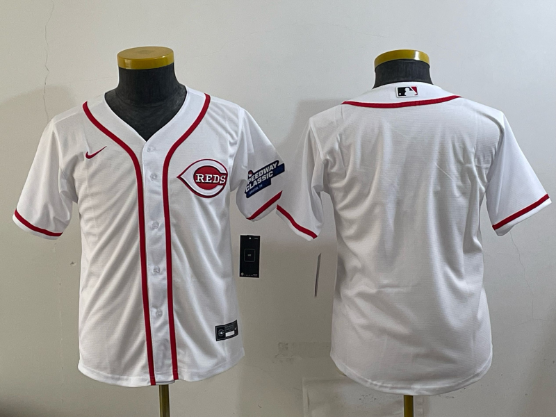 Youth Cincinnati Reds Blank white 2025 Nike MLB Jersey 008